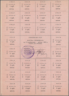 03742 Ukraina / Ukraine: Huge Set With 84 Ruble Control Coupons From The Ukarainian Soviet Republic 1990 - 1992 From 1 T - Ukraine