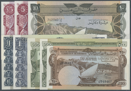 03760 Yemen / Jemen: Democratic Republic Set Of 33 Banknotes Containing 5x 250 Fils ND P. 1 (4x UNC, 1x VF); 500 Fils ND - Yémen