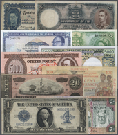03775 Alle Welt: Collectors Book With 55 High Value Banknotes From All Over The World, For Example Australia 5 Pounds 19 - Other & Unclassified