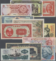 03779 Alle Welt: Lot Of 238 Banknotes From Asia In A Small Collectors Album, Former Dealers Album With Sales Prices Insi - Altri & Non Classificati