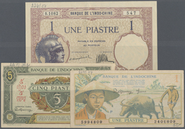 03797 Alle Welt: Collection With 27 Banknotes Asia, Most Of Them French Indochina, But Also Some From Cambodia And Bangl - Other & Unclassified