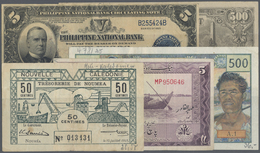 03801 Alle Welt: Small Collection With 20 Banknotes From Oman, Pakistan, New Caledonia And The Philippines Containing Fo - Altri & Non Classificati