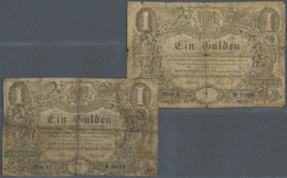 04001 Deutschland - Altdeutsche Staaten: Großherzogl. Hessische Staatsschulden-Tilgungscasse 1 Gulden 1854 Und 1 Gulden - [ 1] …-1871 : Etats Allemands