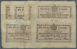 04002 Deutschland - Altdeutsche Staaten: Haupt Verwaltung Der Staats Schulden, Berlin Set Mit 5 Banknoten Zu 1 Thaler Co - [ 1] …-1871 : Stati Tedeschi