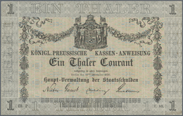 04003 Deutschland - Altdeutsche Staaten: 1 Thaler Courant 1856 Königlich-preussische Kassen-Anweisung, PiRi A220, Exzell - [ 1] …-1871 : Etats Allemands
