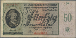 04005 Deutschland - Altdeutsche Staaten: Württemberg: Württembergische Notenbank, 50 Reichsmark, 1. August 1925, Ro.WTB - [ 1] …-1871 : Stati Tedeschi