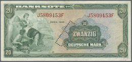 04026 Deutschland - Bank Deutscher Länder + Bundesrepublik Deutschland: 20 DM 1948 Mit Perforation "B", Ro.241a, Senkrec - Altri & Non Classificati