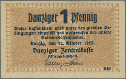 04064 Deutschland - Nebengebiete Deutsches Reich: Danzig 1 Pfennig 1923 P. 32, Leichter Mittelbug, Erhaltung: XF+. - Autres & Non Classés