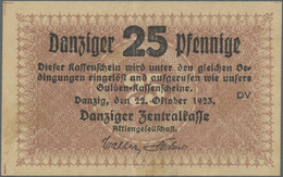 04067 Deutschland - Nebengebiete Deutsches Reich: 25 Pfennige 1923 P. 36, Mittelfalte, Keine Risse Oder Löcher, Festes P - Altri & Non Classificati