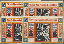 04096 Deutschland - Notgeld Besonderer Art: Bielefeld, 500 Mark, 21.10.1922, Seide, 3 Scheine Mit 1., 2. Und 3. Strophe - Altri & Non Classificati