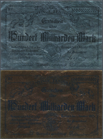 04104 Deutschland - Notgeld Besonderer Art: Teningen, Gemeinde, 2 X 100 Mrd. Mark, 1.11.1923, Einmal Aluminiumfolie Silb - Altri & Non Classificati