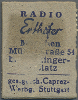04107 Deutschland - Briefmarkennotgeld: München, Radio Enthofer, 50 Pf. Ziffer Kontrollrat (ca. 1947), Einheitsausgabe D - Altri & Non Classificati