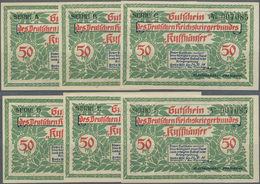 04137 Deutschland - Notgeld - Berlin Und Brandenburg: Berlin, Reichskriegerbund "Kyffhäuser", 6 X 50 Pf., 29.11.1921, Wz - [11] Local Banknote Issues