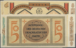 04138 Deutschland - Notgeld - Berlin Und Brandenburg: Berlin, Deutsche Demokratische Partei, 20, 2 X 50, 2 X 100, 200 Ma - [11] Local Banknote Issues