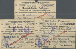 04143 Deutschland - Notgeld - Berlin Und Brandenburg: Dahme, Magistrat, 50 Tsd., 1 Mio. Mark, 15.8.1923; 4 Mio. Mark, 22 - [11] Emissions Locales