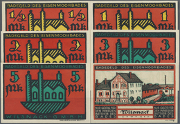 04146 Deutschland - Notgeld - Berlin Und Brandenburg: Wilsnack, Eisenmoorbad Wilsnack GmbH, 1/2, 1, 2, 3, 5, 10 Mark, O. - [11] Local Banknote Issues