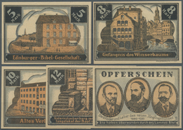 04153 Deutschland - Notgeld - Hamburg: Hamburg, Baptistengemeinde, 5, 8, 10, 12, 15 Mark, O. D. (1922), Opferscheine; Er - [11] Local Banknote Issues