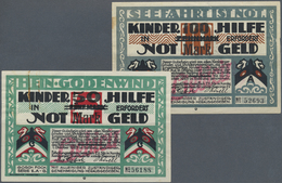 04157 Deutschland - Notgeld - Hamburg: Hamburg, "Liebicin", 50, 100 Mark, O. D. - 31.10.1925, Aufdrucke Auf 5 Und 10 Mar - [11] Emissions Locales