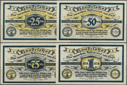 04169 Deutschland - Notgeld - Niedersachsen: Hannover, Handelshof, 25, 50, 75 Pf., 1 Mark, 1.3.1922, Zwei Scheine Minima - [11] Local Banknote Issues