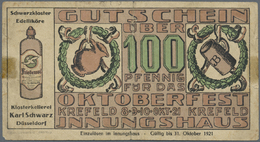 04181 Deutschland - Notgeld - Rheinland: Crefeld, Innungshaus, 100 Pf., 8. - 31.10.1921, Ohne Stempel, Erh. IV - [11] Emissions Locales