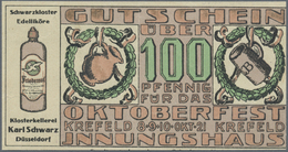 04182 Deutschland - Notgeld - Rheinland: Crefeld, Innungshaus, 100 Pf., 8. - 31.10.1921, Mit Stempel, Erh. I-, Aber Evtl - [11] Emissioni Locali