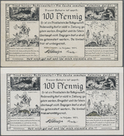 04187 Deutschland - Notgeld - Rheinland: Hüttenhausen, Kollegenschaft, 2 X 100 Pf., 1921, Rs. Ohne Unterdruck, Erh. II-; - [11] Emissions Locales