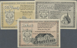 04190 Deutschland - Notgeld - Rheinland: Sinzig, Stadt, 50, 75 Pf., 1 Mark, 1.8.1921, Erh. II, Total 3 Scheine - [11] Emissioni Locali