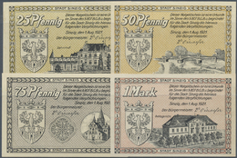 04191 Deutschland - Notgeld - Rheinland: Sinzig, Stadt, 25, 50, 75 Pf., 1 Mark, 1.8.1921, Erh. I, Total 4 Scheine - [11] Emissioni Locali