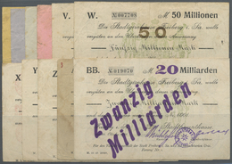 04193 Deutschland - Notgeld - Sachsen: Freiberg, Stadthauptkasse, 50 Tsd., 500 Tsd. Mark, 30.7.1923; 100 Tsd., 1 Mio. Ma - [11] Local Banknote Issues