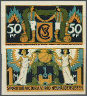 04198 Deutschland - Notgeld - Sachsen-Anhalt: Neuhaldensleben, Sport-Club Victoria Von 1910, 50 Pf., 1 Mark, O. D., Erh. - [11] Emissioni Locali