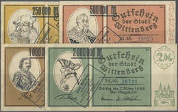04207 Deutschland - Notgeld - Sachsen-Anhalt: Wittenberg, Stadt, 250, 500 Tsd., 1, 2 Mio. Mark, August 1923, Überdrucke - [11] Local Banknote Issues