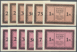 04218 Deutschland - Notgeld - Schleswig-Holstein: Lund-Schobüll, Gemeinde, 20, 25, 30, 50, 75 Pf., 1 Mark; Rs. Grund, Ro - [11] Emissioni Locali