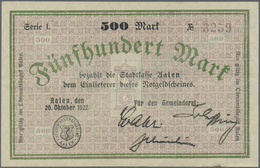04257 Deutschland - Notgeld - Württemberg: Aalen, Stadt, 500 Mark, 20.10.1922, Erh. II - [11] Emissions Locales