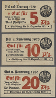 04295 Deutschland - Notgeld - Württemberg: Isny, Karl Pfeilsticker, 5, 10, 20 Pfg., 31.3.1920 - 31.12.1921, Erh. III, I - [11] Emissions Locales