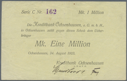 04322 Deutschland - Notgeld - Württemberg: Ochsenhausen, Kreditbank, 1 Mio. Mark, 24.8.1923, Vollständig Gedruckter Eige - [11] Emissions Locales