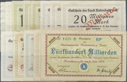 04333 Deutschland - Notgeld - Württemberg: Rottenburg, Stadt, 20 (2), 100 (3, Dabei KN 1) Mio. Mark, 1.10.1923; 1 Mrd. ( - [11] Emissions Locales
