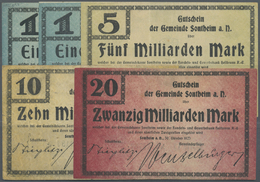 04335 Deutschland - Notgeld - Württemberg: Sontheim, Gemeinde, 1 (2, KN-Varianten), 5, 10, 20 Mrd. Mark, 30.10.1923, Erh - [11] Emissions Locales