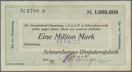 04351 Deutschland - Notgeld - Württemberg: Schramberg, Schramberger Uhrfedernfabrik GmbH, 1 Mio. Mark, 24.8.1923 (Datum - [11] Emissions Locales