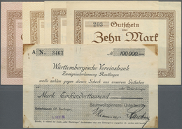 04372 Deutschland - Notgeld - Württemberg: Unterhausen, Baumwollspinnerei, 100 Tsd. Mark, 5.9.1923 (Datum Gestempelt), S - [11] Emissions Locales