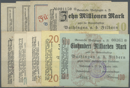 04377 Deutschland - Notgeld - Württemberg: Vaihingen / Fildern, 500 Tsd., 1 Mio. Mark, 23.8.1923; 5 Mio. Mark, 5.9.1923; - [11] Emissions Locales