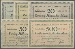 04409 Deutschland - Notgeld - Württemberg: Zuffenhausen, Stadtgemeinde, 5, 10, 20, 50, 500 Mrd. Mark, 25.10.1923, Erh. I - [11] Emissions Locales