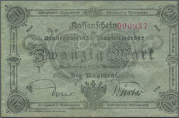 04418 Deutschland - Notgeld - Ehemalige Ostgebiete: Marienwerder, Westpreußen, Stadt, 20 Mark, 1.11.1918, Grünes Tauengl - Autres & Non Classés