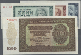 04512 Deutschland - DDR: Kleine Sammlung Mit 23 Banknoten DDR 1948 Bis 1975, Dabei Auch 1000 Mark 1948 Ro.347, 10, 20 Un - Altri & Non Classificati