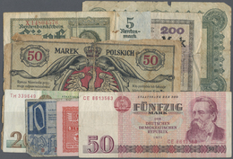 04521 Deutschland - Sonstige: Großer Posten Mit 134 Banknoten Und Notgeld Vom Kaiserreich Bis DDR In Meist Stark Gebrauc - Altri & Non Classificati