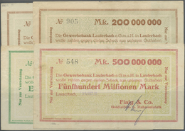 04573 Deutschland - Notgeld - Württemberg: Lauterbach, Flaig & Co., 100 Mio. Mark, 6.10.1923; 200 Mio. Mark (3), 6.10.19 - [11] Emissions Locales