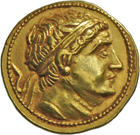 05007 Baktrien: Diodotus I. Ca. 255-235 V. Chr.: Gold-Stater Mit Titel Antiochus II; 8,04 G, Bearbeitete Felder, Sehr Sc - Greche