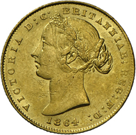 05020 Australien: Victoria 1837-1901, Sovereign 1864, Kratzer Rf., Fast Vz. - Altri & Non Classificati