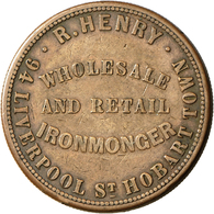 05022 Australien: One Penny-Token Fa. O.J., Fa. R. Henry Ironmongers /Horbart Tasmanien; KM Tn. 101; Selten; Sehr Schön. - Other & Unclassified