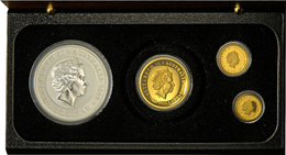 05025 Australien - Anlagegold: Proof Koala Four Coin Set 2009, Gold 9999-100 Dollars (1oz), 15 Dollars (1/10oz), 5 Dolla - Autres & Non Classés