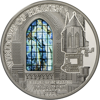 05036 Cook Inseln: WINDOWS OF HEAVEN: Franziskanerkirche "Schöpfungsfenster", 10 Dollars 2012, 50g 925er Silber, Im Schw - Isole Cook